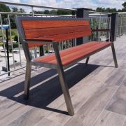 Stainless steel garden bench